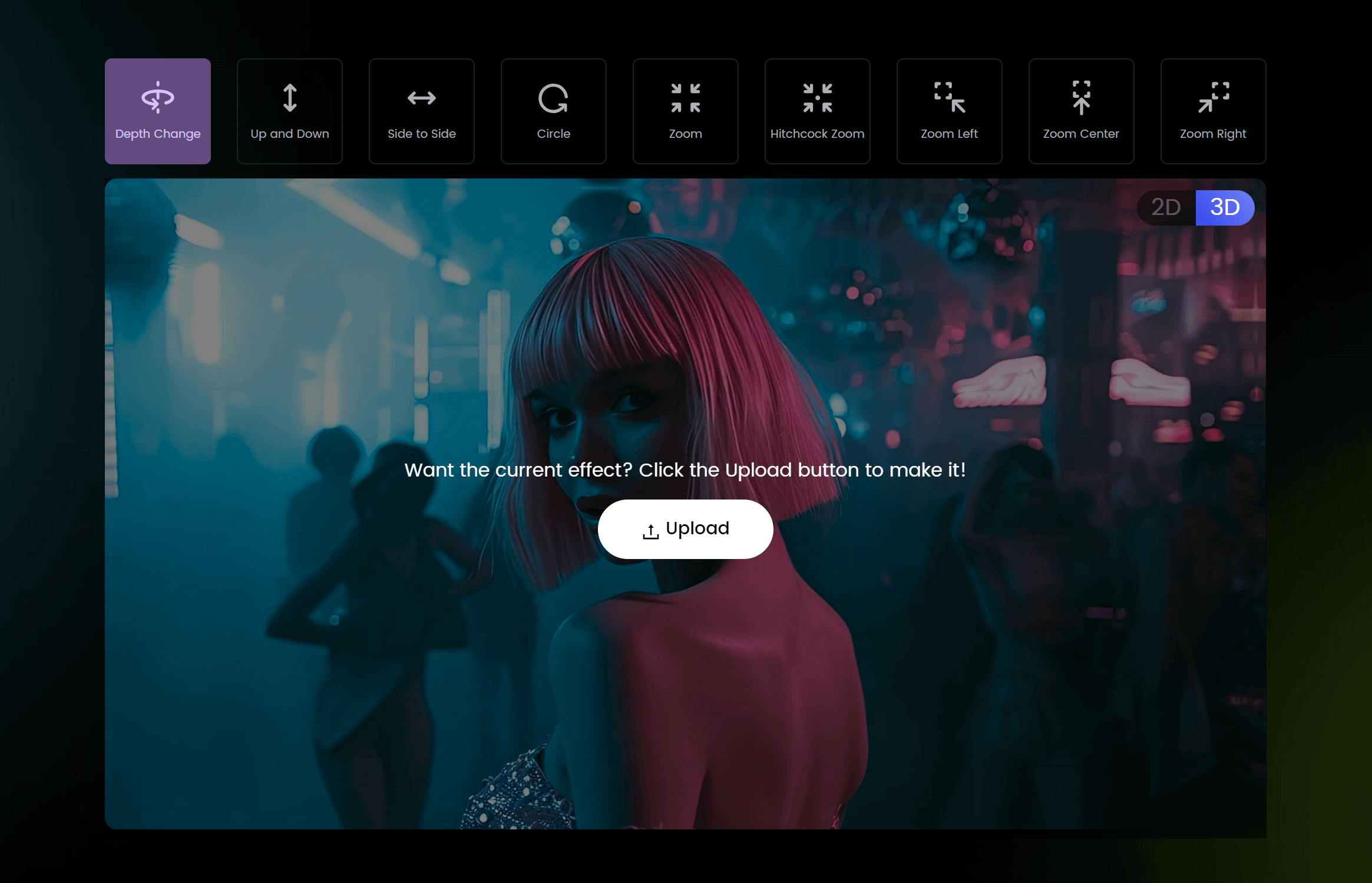 Choose animation effects in Animagen