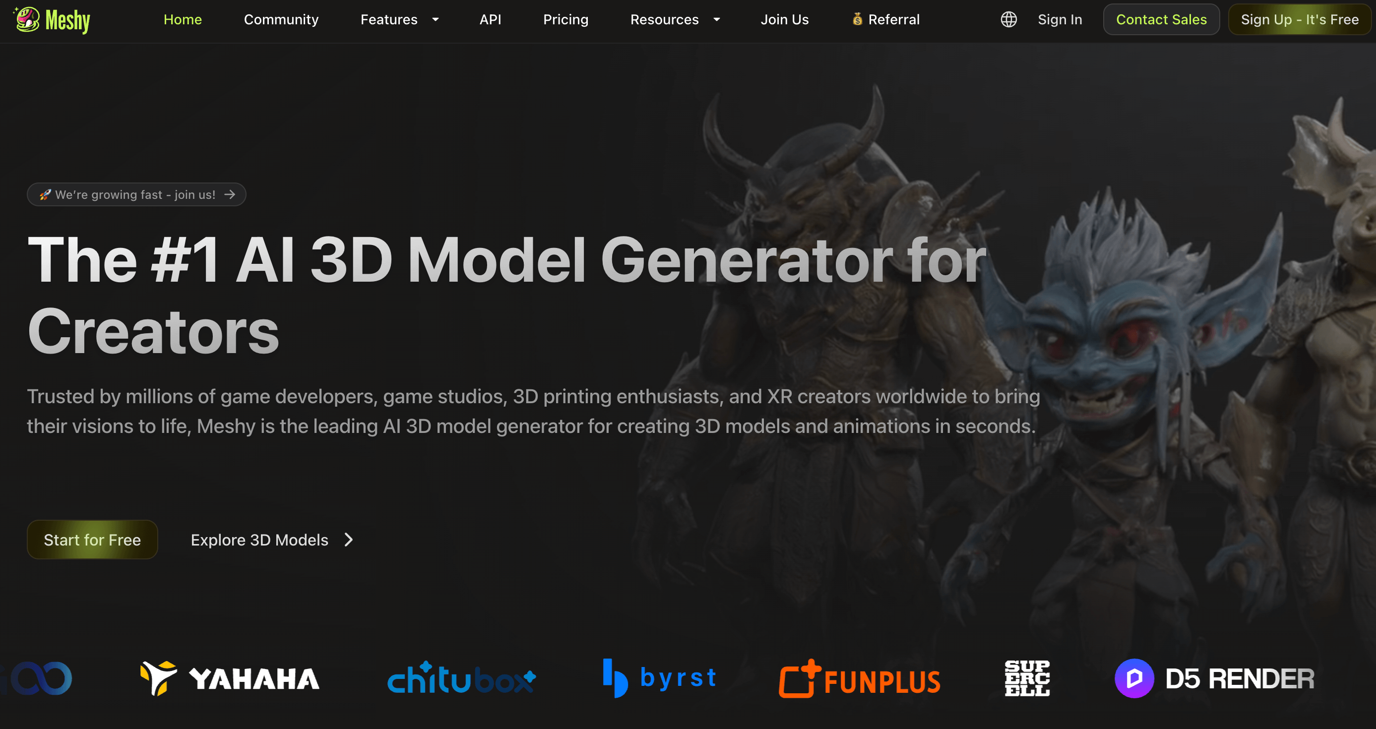 Meshy AI 3D model generator
